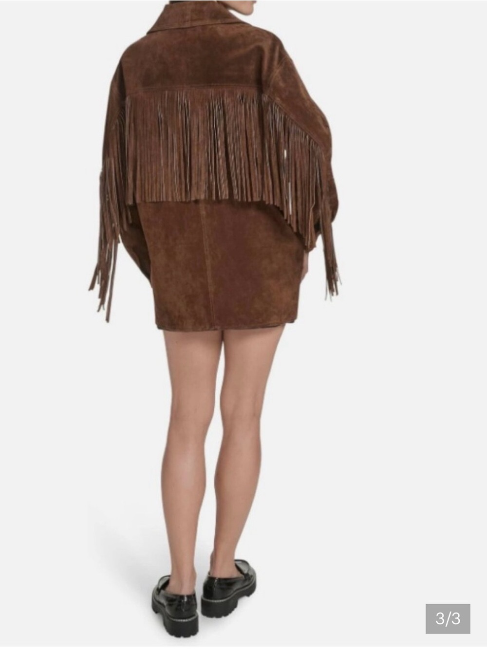 Levi's Brown Suede Fringe Jacket - Picture 3 of 5